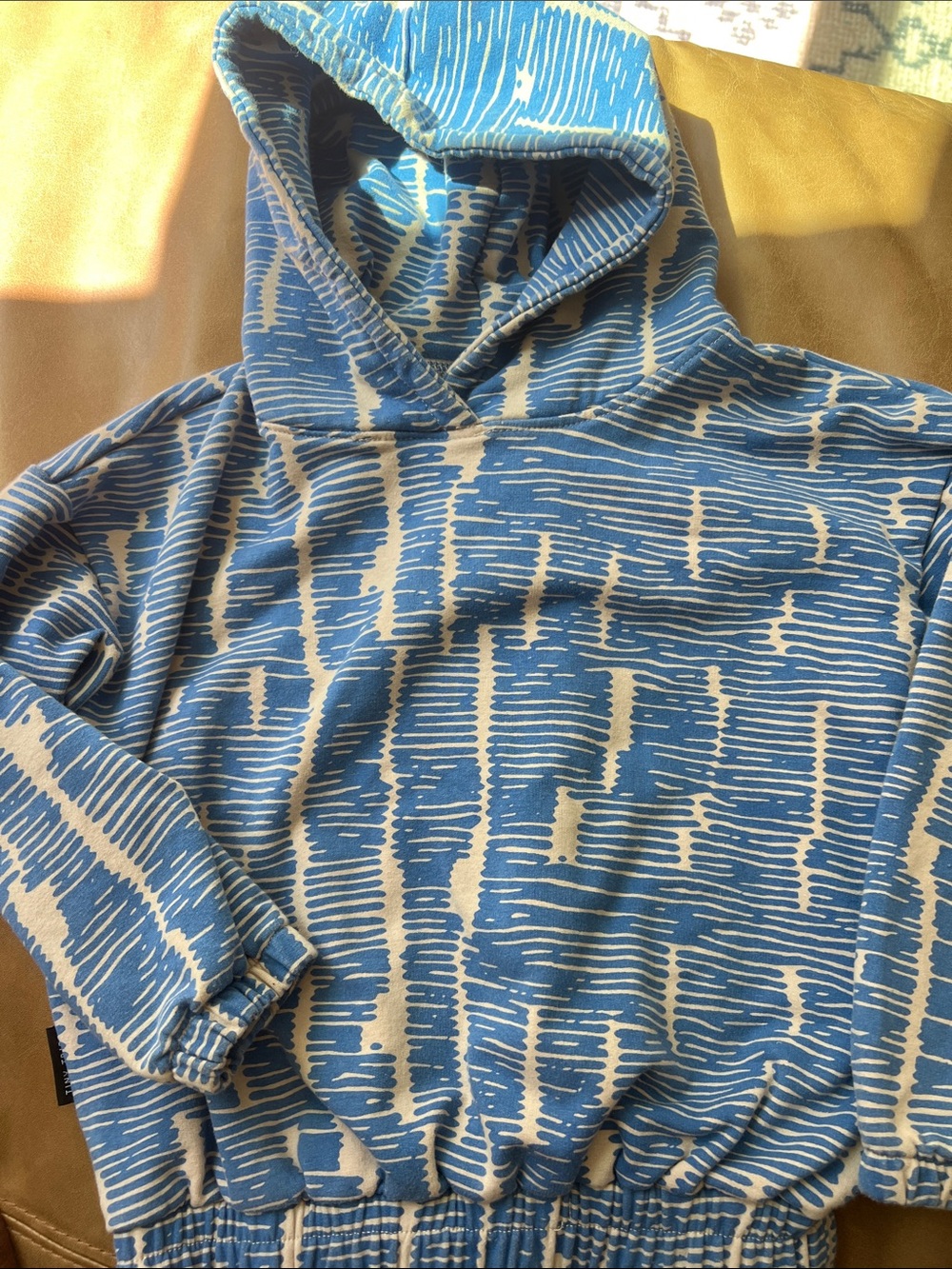 Tiny Tribe Australia Blue Patterned Hooded Sweater - Boys Casual Pullover